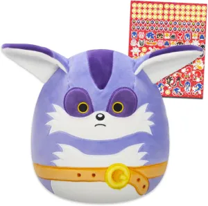 Squishmallow Official Sonic the Hedgehog Plush Toy - Bundle with Big The Cat 8" Squishmallow Plus Stickers | Sonic X Plush Toys