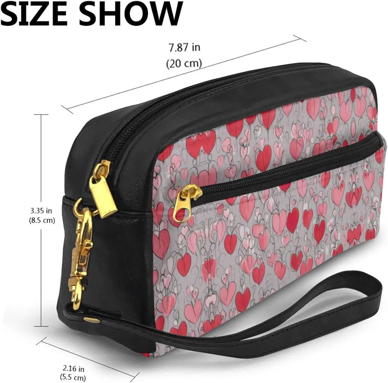 SSIMOO Gay Pride Rainbow Print Travel Makeup Bag For On-The-Go Style For Storing Cosmetics And Beauty Essentials