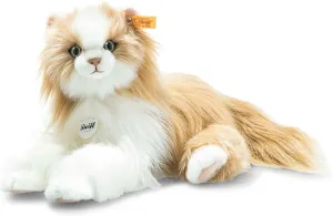 Steiff Princess Cat 12", Premium Stuffed Animal, Reddish Blond/White