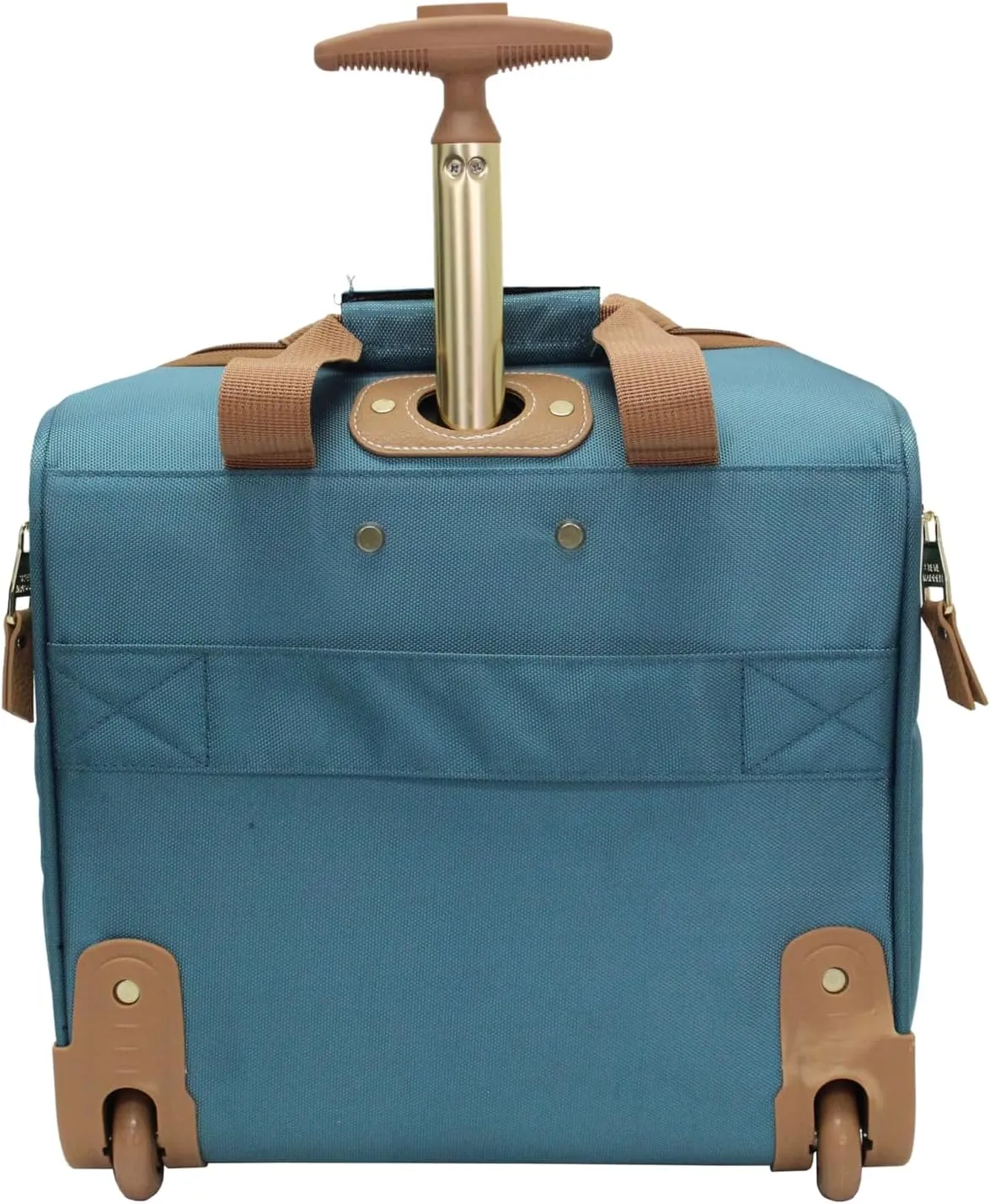 Steve Madden Designer 15 Inch Carry on Suitcase- Small Weekender Overnight Business Travel Luggage- Lightweight 2- Rolling Spinner Wheels Under Seat Bag for Women (Harlo Teal Blue)