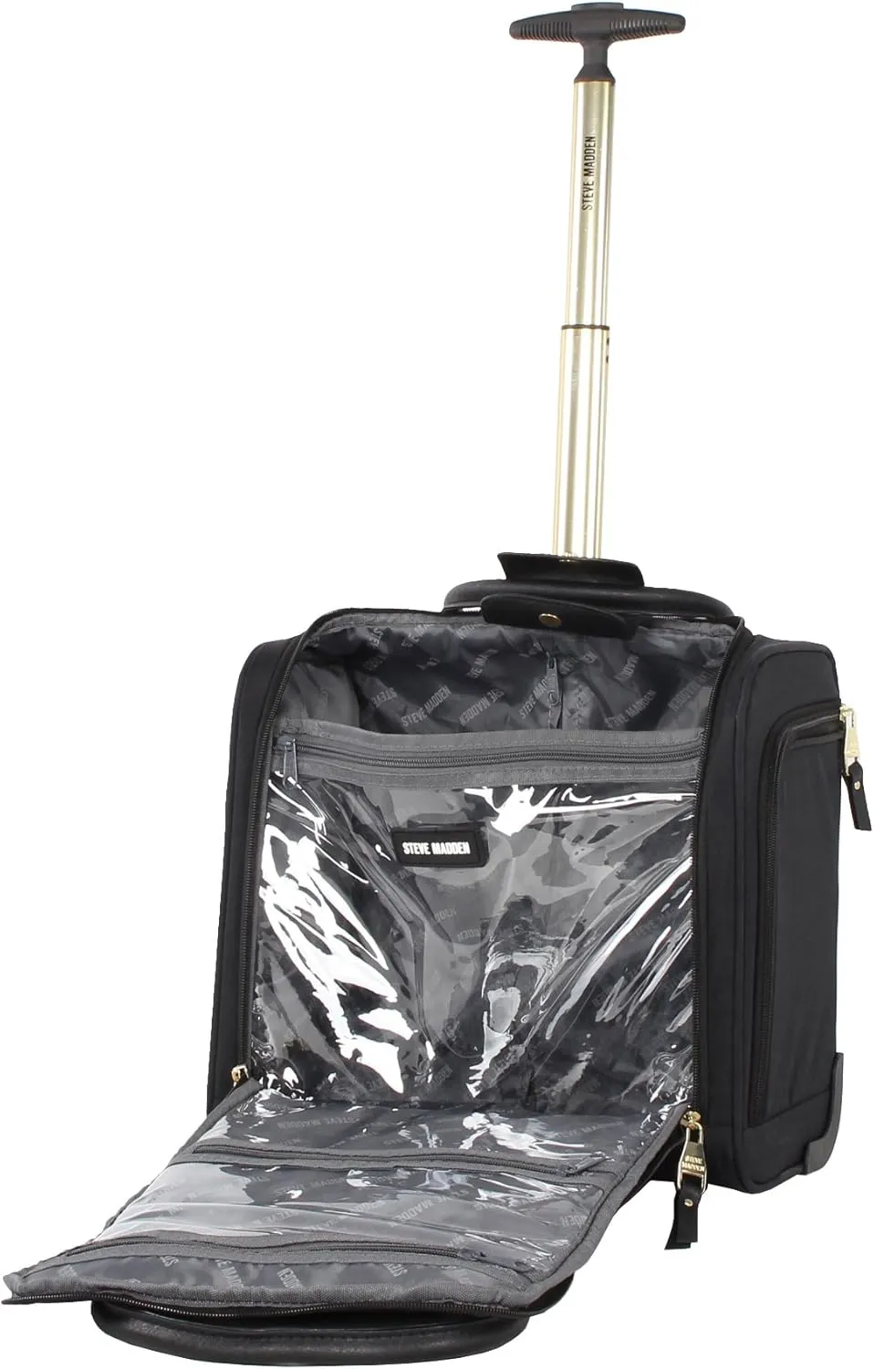 Steve Madden Designer Luggage Collection - 3 Piece Softside Expandable Lightweight Spinner Suitcase Set - Travel Set Includes an Under Seat Bag, 20-Inch Carry on and 28-Inch Checked Suitcase,
