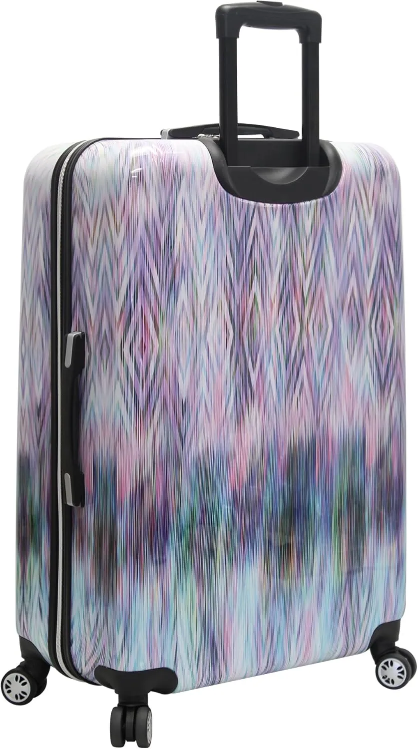 Steve Madden Luggage Collection - 3 Piece Hardside Lightweight Spinner Suitcase Set - Travel Set includes 20 Inch Carry On, 24 inch and 28 Inch Checked Suitcases (Diamond)