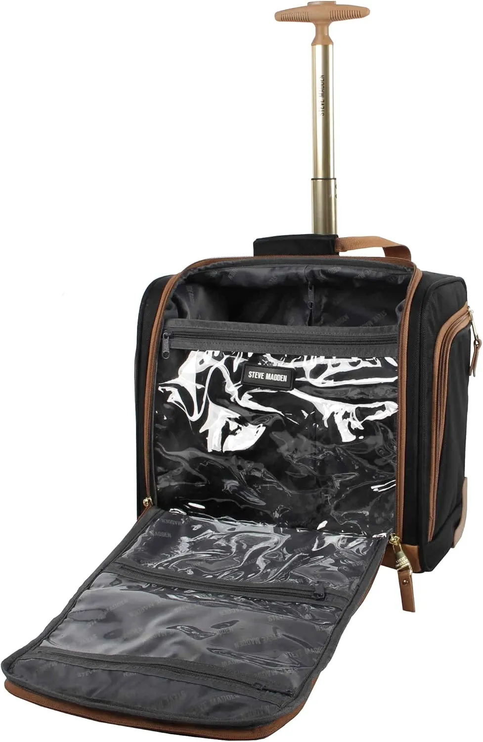 Steve Madden Unisex-Adult (Luggage only) Spinner, Harlo Black, One Size