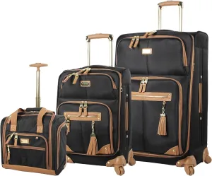 Steve Madden Unisex-Adult (Luggage only) Spinner, Harlo Black, One Size