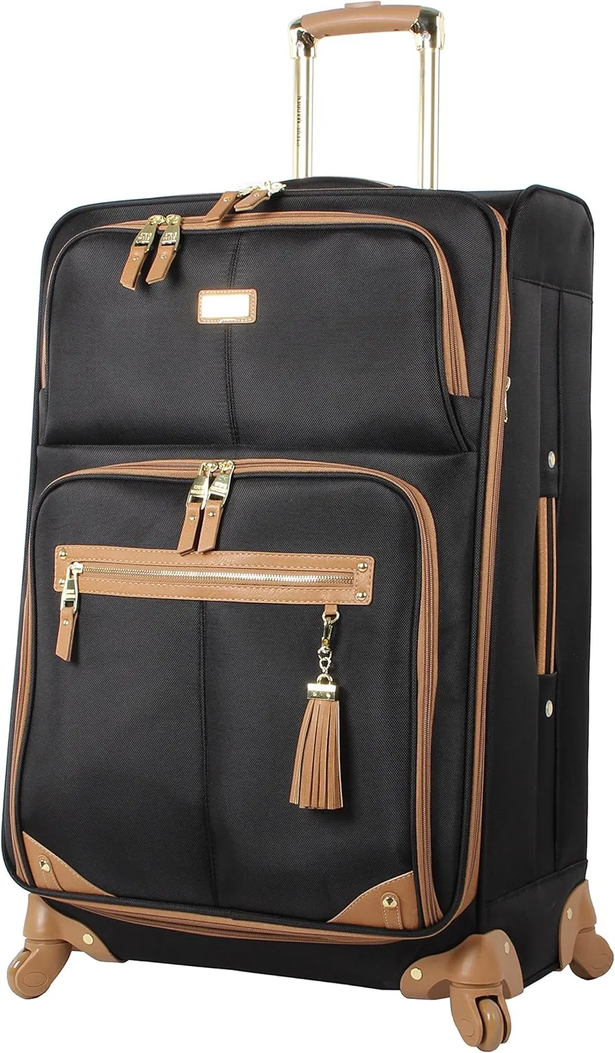Steve Madden Unisex-Adult (Luggage only) Spinner, Harlo Black, One Size