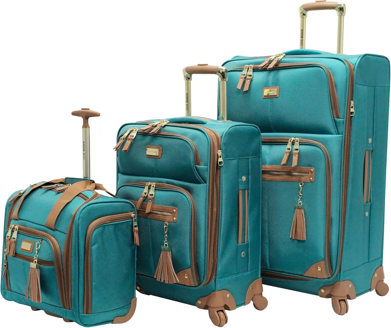 Steve Madden Unisex-Adult (Luggage only) Spinner, Harlo Teal Blue, One Size