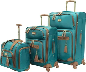 Steve Madden Unisex-Adult (Luggage only) Spinner, Harlo Teal Blue, One Size