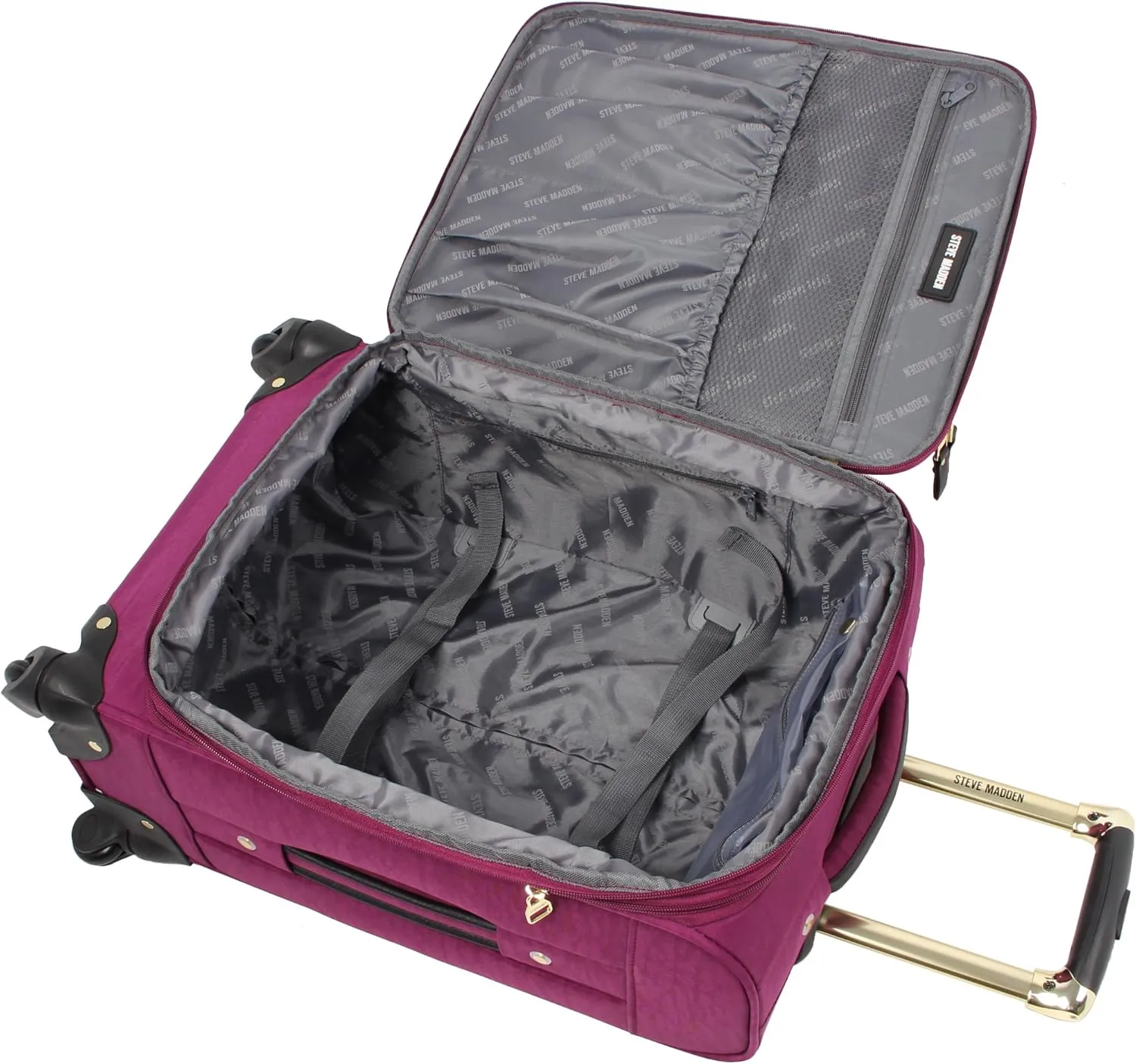 Steve Madden Unisex-Adult (Luggage only) Spinner, Peek-a-Boo Purple, One Size