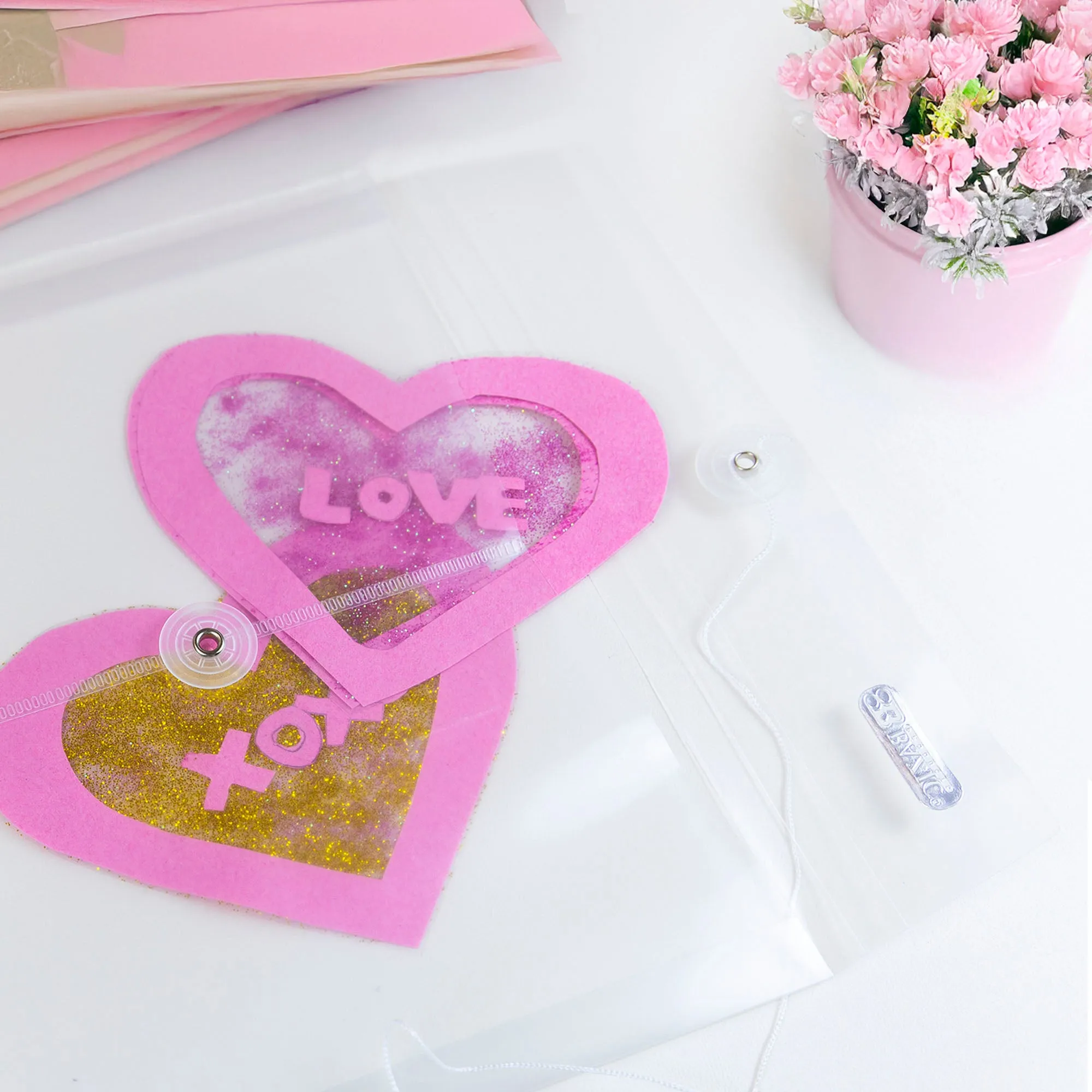 String Envelope Letter Size Clear Top/Side Loading (2/Pack)