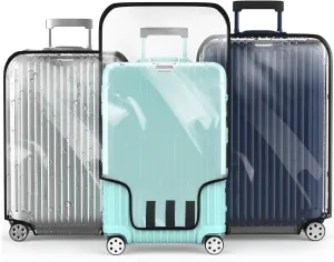 Suitcase Cover For Luggage,28 Inch Clear Pvc Luggage Cover Protector, Transparent Heavy-Duty Waterproof Protector With Large Velcro For Wheeled Suitcases