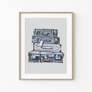 Suitcase Cross Stitch Pattern #995