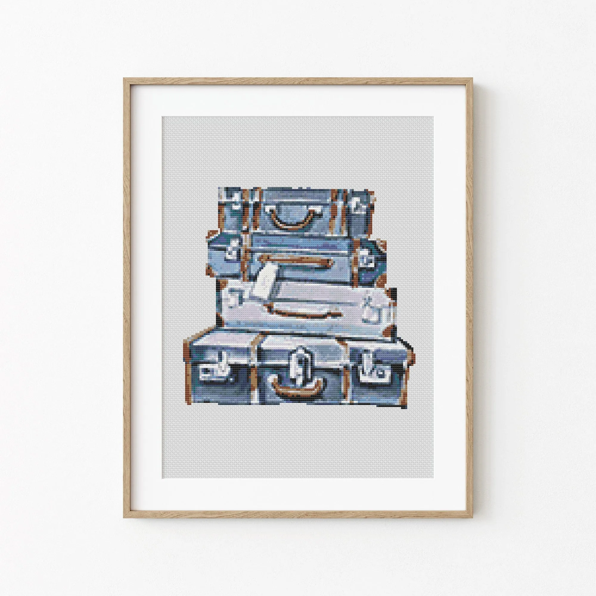 Suitcase Cross Stitch Pattern #995