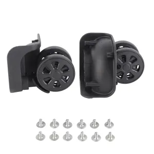 Suitcase Wheel, 1 Pair Luggage Replacement Wheel Luggage Suitcase Caster Swivel Wheel Nylon for Repair Replacement Black