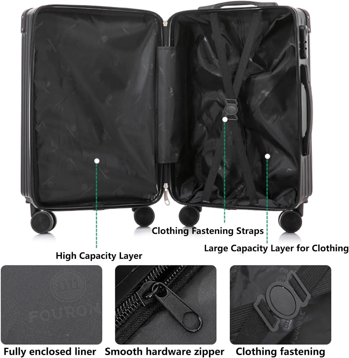 Suitcase With Laptop Compartment, Lightweight Trolley Case, Dustproof Waterproof, Equipped With An Anti-theft And Anti-picking Combination Lock (Color : 22 Bag, Size : Silver)