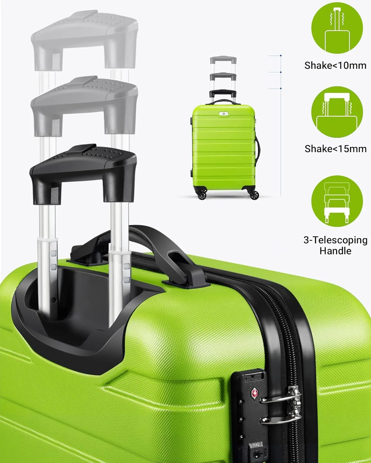 Suitour Luggage Sets 2 piece,Hardside Lightweight Suitcases, 20/28 inch Luggage with Spinner Wheels TSA Lock