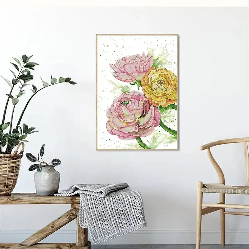 Summer Eustoma 14ct Floral Cross Stitch Kits
