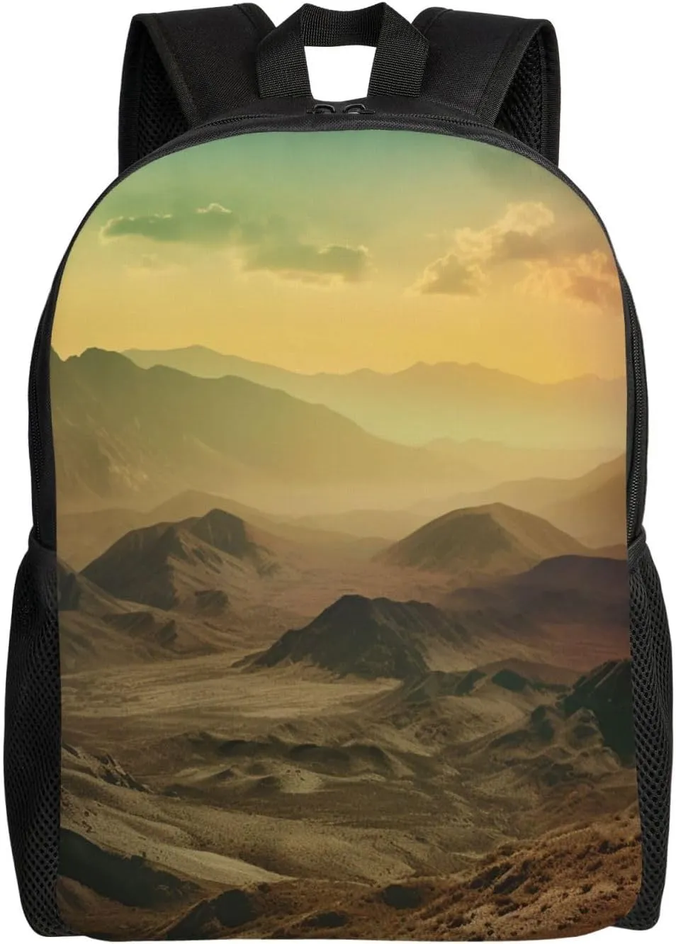 Sunset in Valley Print Backpack for Women Men Lightweight Laptop Backpacks Travel Laptop Bag Casual Daypack