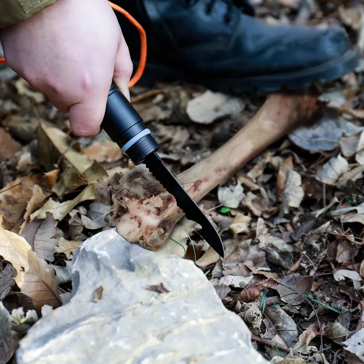 Survival Kit with Folding Shovel | 15.35" High-Carbon Steel Multi-Tool | Professional Emergency Gear with Hard Case
