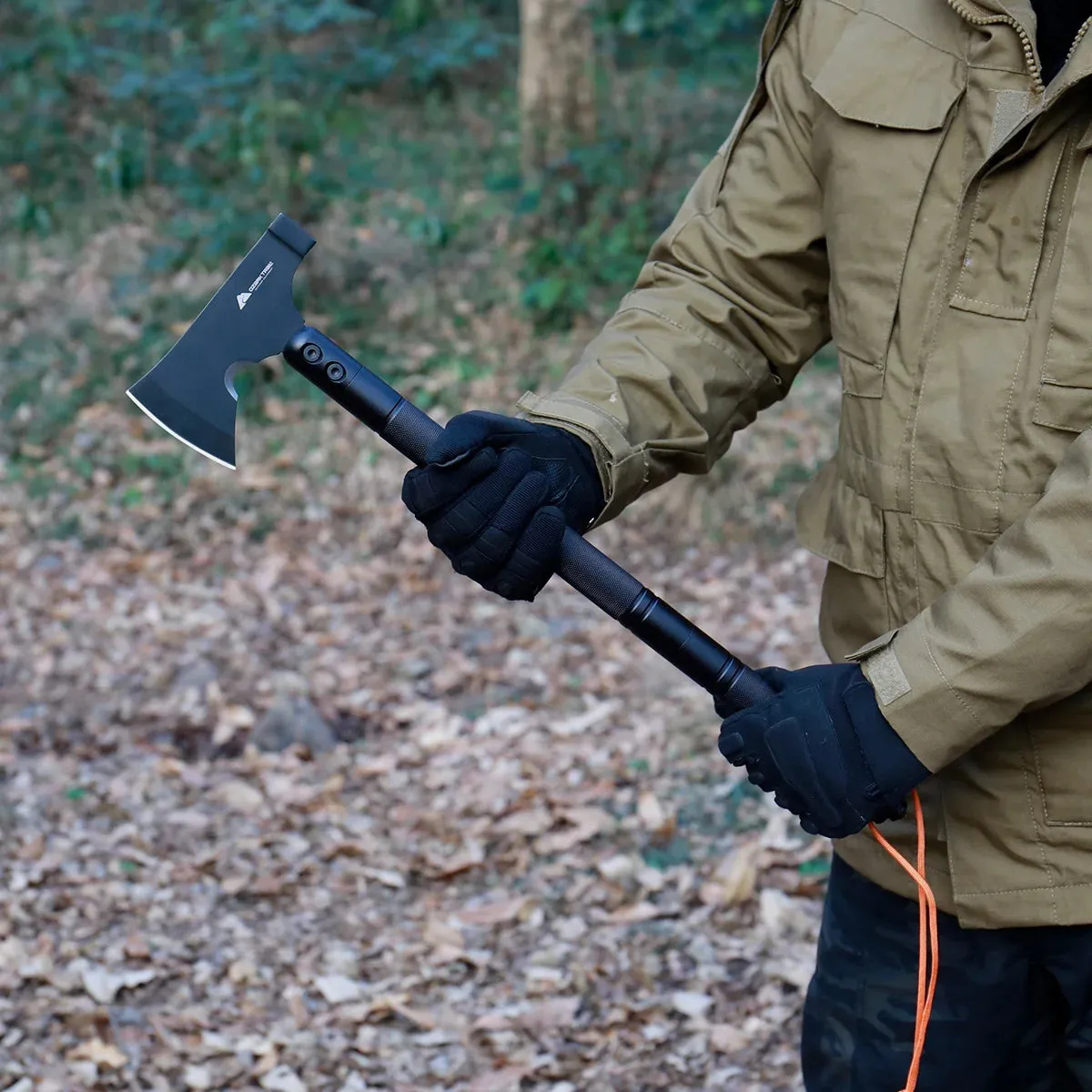 Survival Kit with Folding Shovel | 15.35" High-Carbon Steel Multi-Tool | Professional Emergency Gear with Hard Case