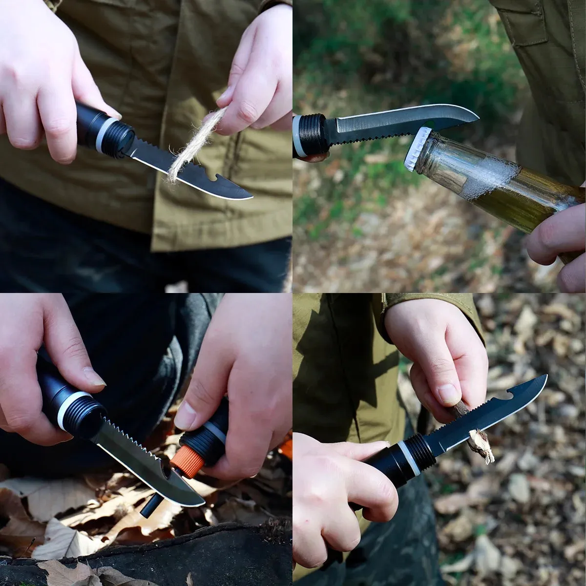 Survival Kit with Folding Shovel | 15.35" High-Carbon Steel Multi-Tool | Professional Emergency Gear with Hard Case