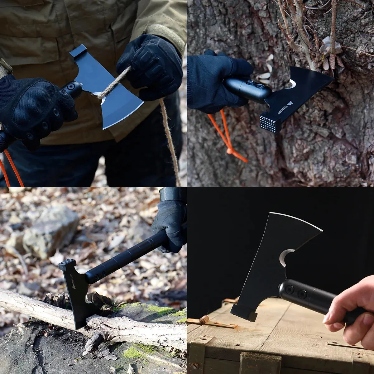 Survival Kit with Folding Shovel | 15.35" High-Carbon Steel Multi-Tool | Professional Emergency Gear with Hard Case