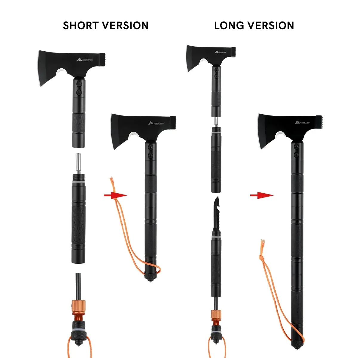 Survival Kit with Folding Shovel | 15.35" High-Carbon Steel Multi-Tool | Professional Emergency Gear with Hard Case