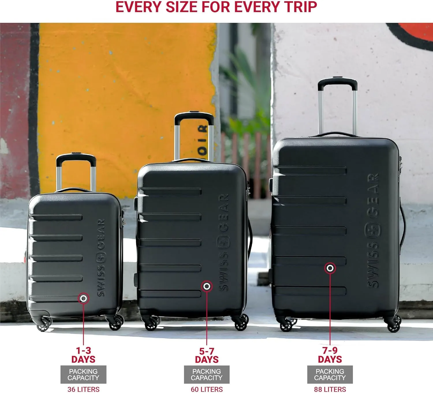 SwissGear 7366 Hardside Expandable Luggage with Spinner Wheels, Cobalt, 2-Piece Set (19/27)