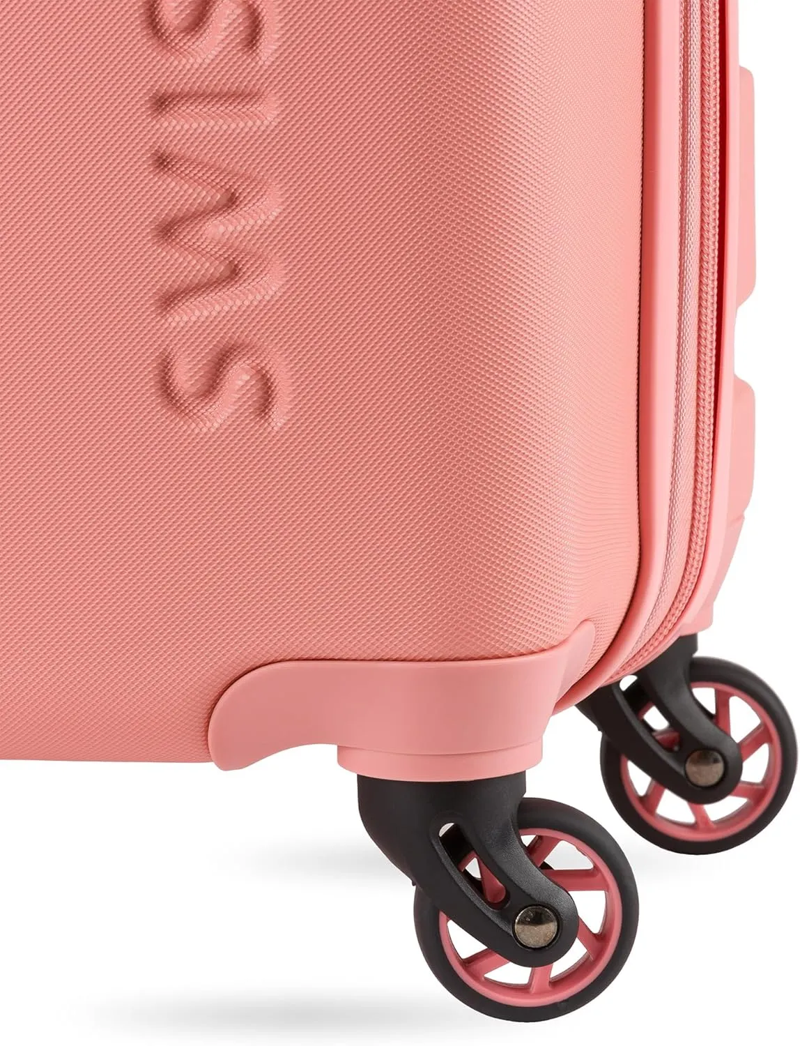 SwissGear 7366 Hardside Expandable Luggage with Spinner Wheels, Coral Almond, 3-Piece Set (19/23/27)