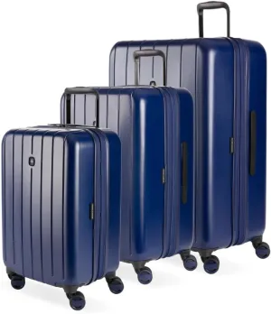 SwissGear Wanderlust Pro Lightweight Expandable Spinner, Navy, 3-Piece Set (20/24/28)