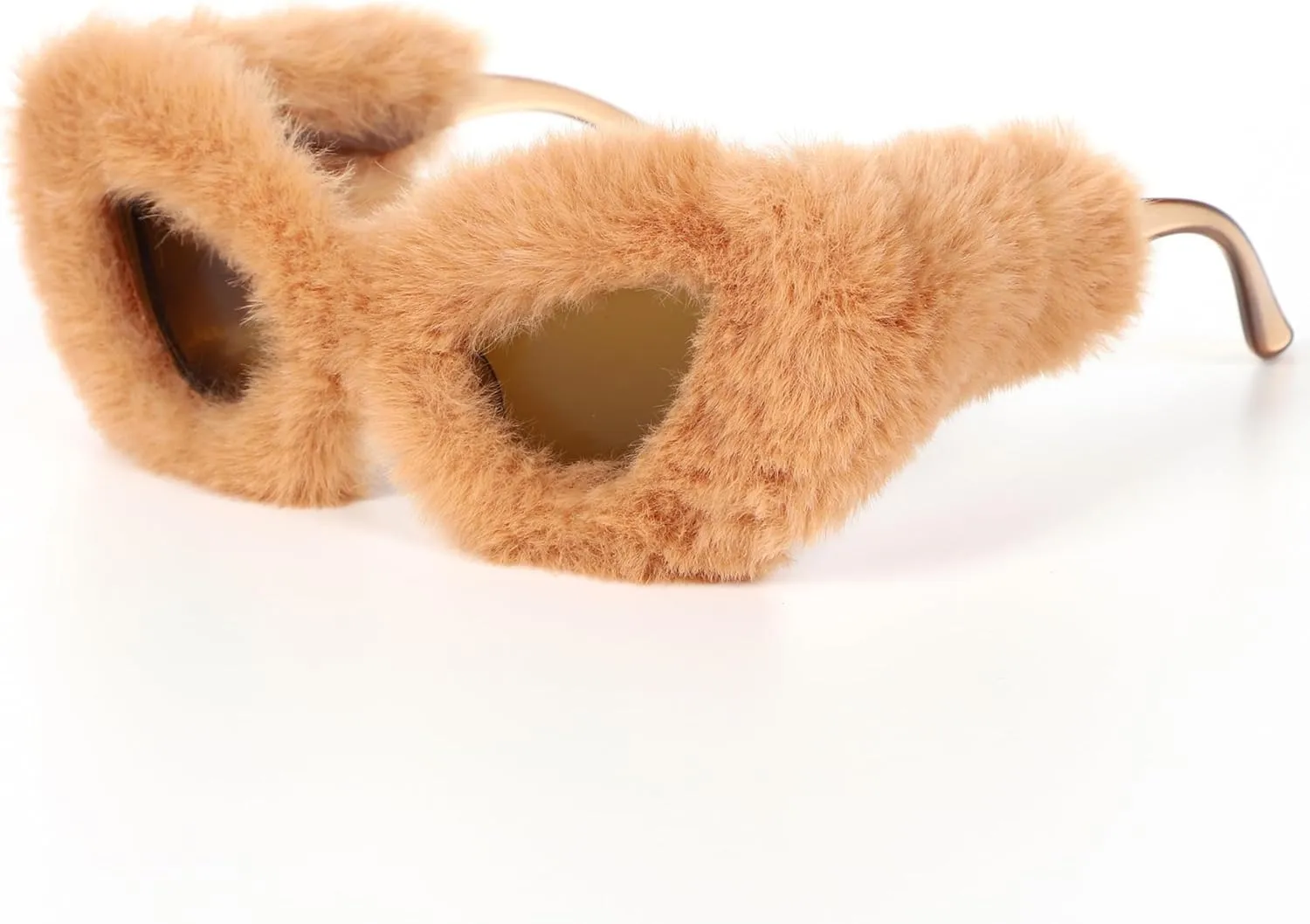 sy soul young Women's Plush Fuzzy Sunglasses Cat Eye Shades Glasses Punk Soft Velvet Party Cosplay Masquerade Eyewear