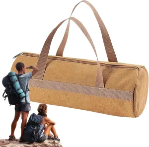 Tent Stake Bag Strong | Hiking Accessories - Multipurpose Tent Stake Storage Bag Canvas Tool Bag with Zipper for Tent Pegs and Camping Hammer