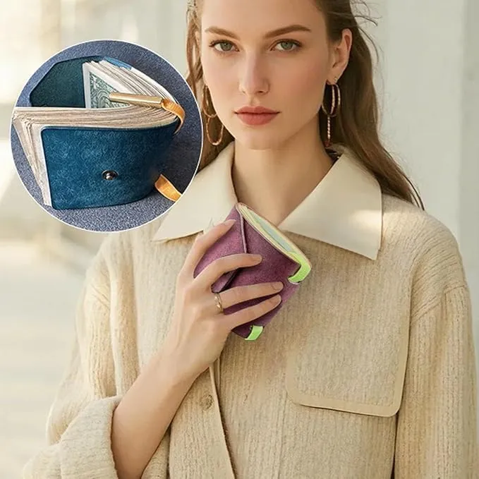 The Cash Wrap Wallet,Handy Purse Bands with Magnetic Clasp,Fast Cash Access Money Holder for Cash,Small Compact Luxury Pocket Wallet 1 to 99 Bills,Simple Travel Wallets (Blue)