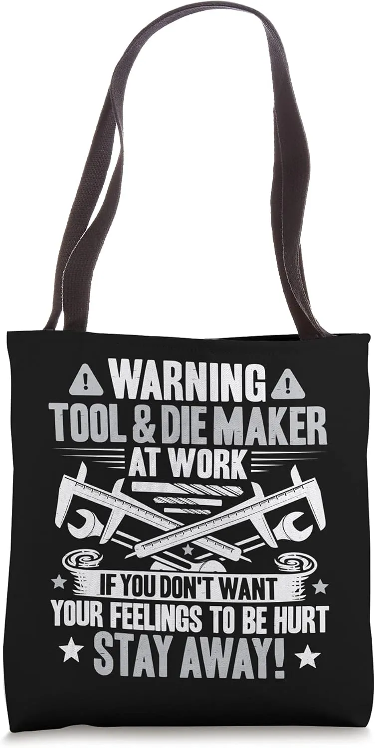 Toolmaker At Work Tool And Die Maker Tote Bag