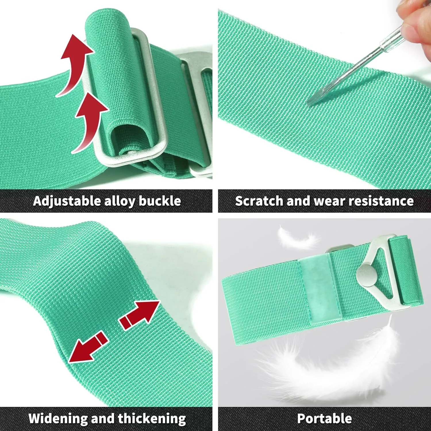 TOOVREN 2-in-1 Travel Belt for Luggage Straps Add a Bag Bungees Suitcase Luggage Strap Over Handle Suitcases Belt for Carry On Bag Adjustable Backpack Attachment Airport Travel Accessories Light Blue