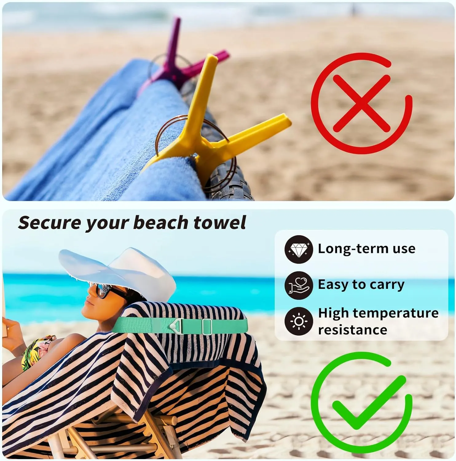 TOOVREN 2-in-1 Travel Belt for Luggage Straps Add a Bag Bungees Suitcase Luggage Strap Over Handle Suitcases Belt for Carry On Bag Adjustable Backpack Attachment Airport Travel Accessories Light Blue