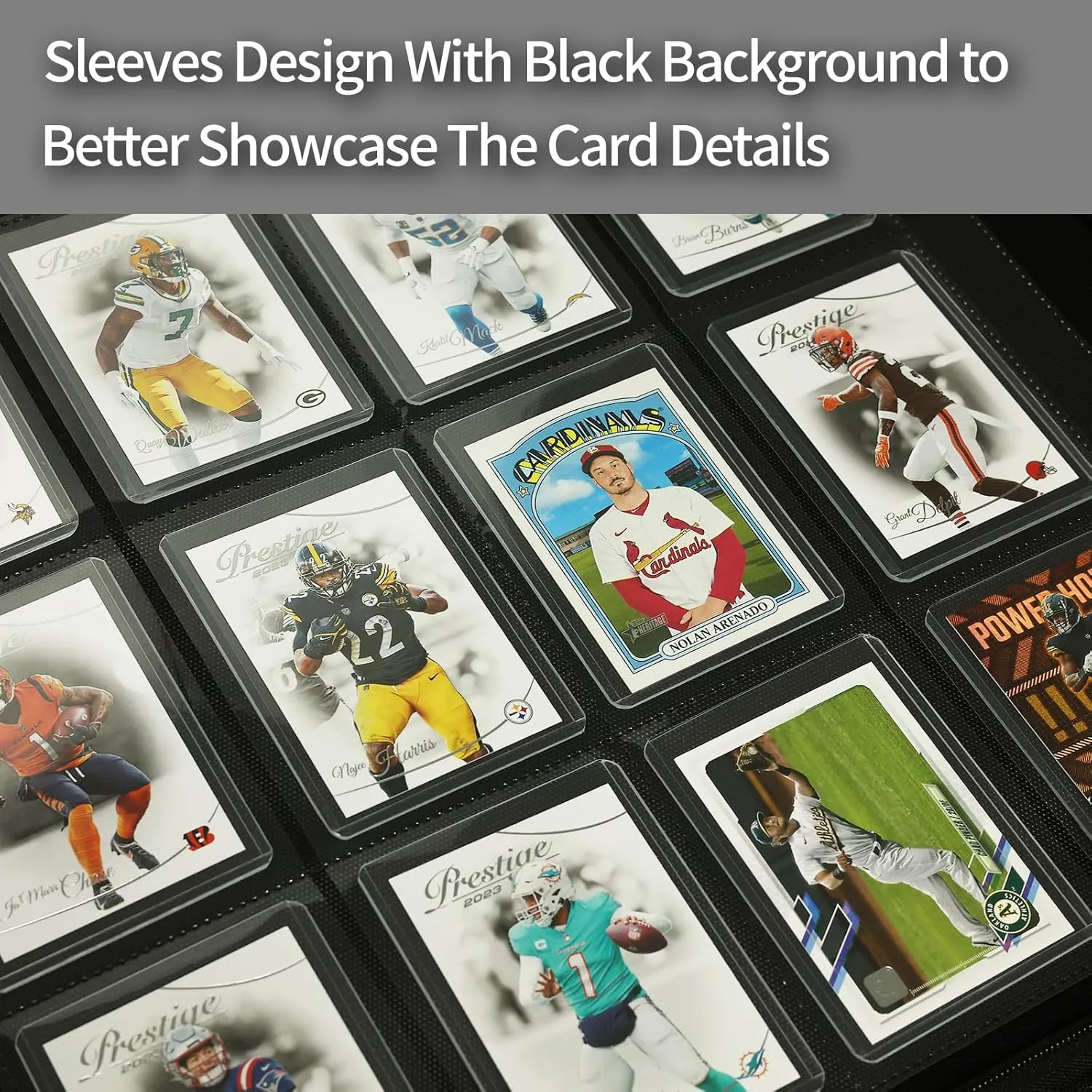 Toploader Binder 12 Pockets, Trading Card Binder Holder Albums Book For Sports, Trading, And Gaming Cards Black - Total 432 Pockets
