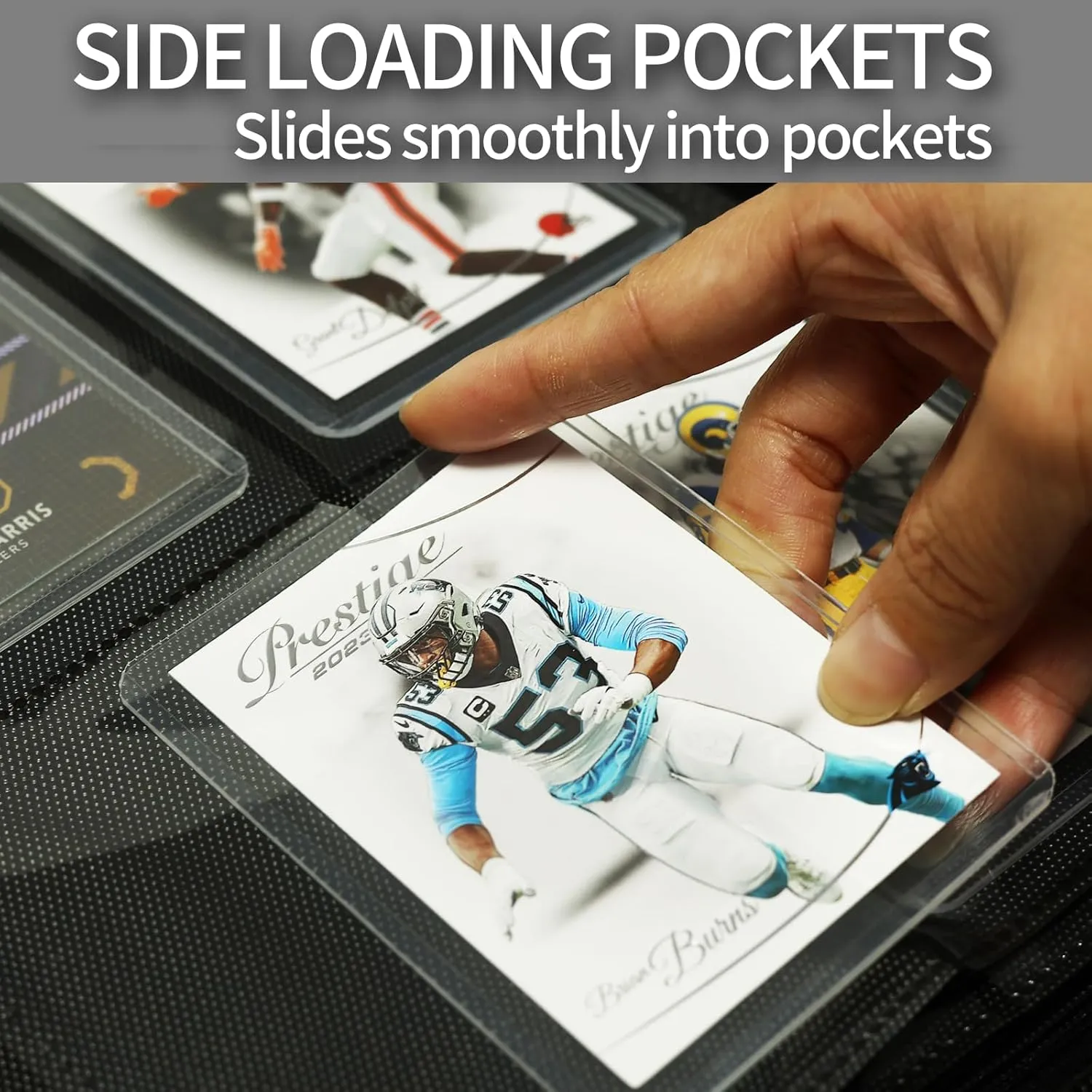Toploader Binder 9 Pockets, Trading Card Binder Holder Albums Book For Sports, Trading, And Gaming Cards Black - Total 324 Pockets