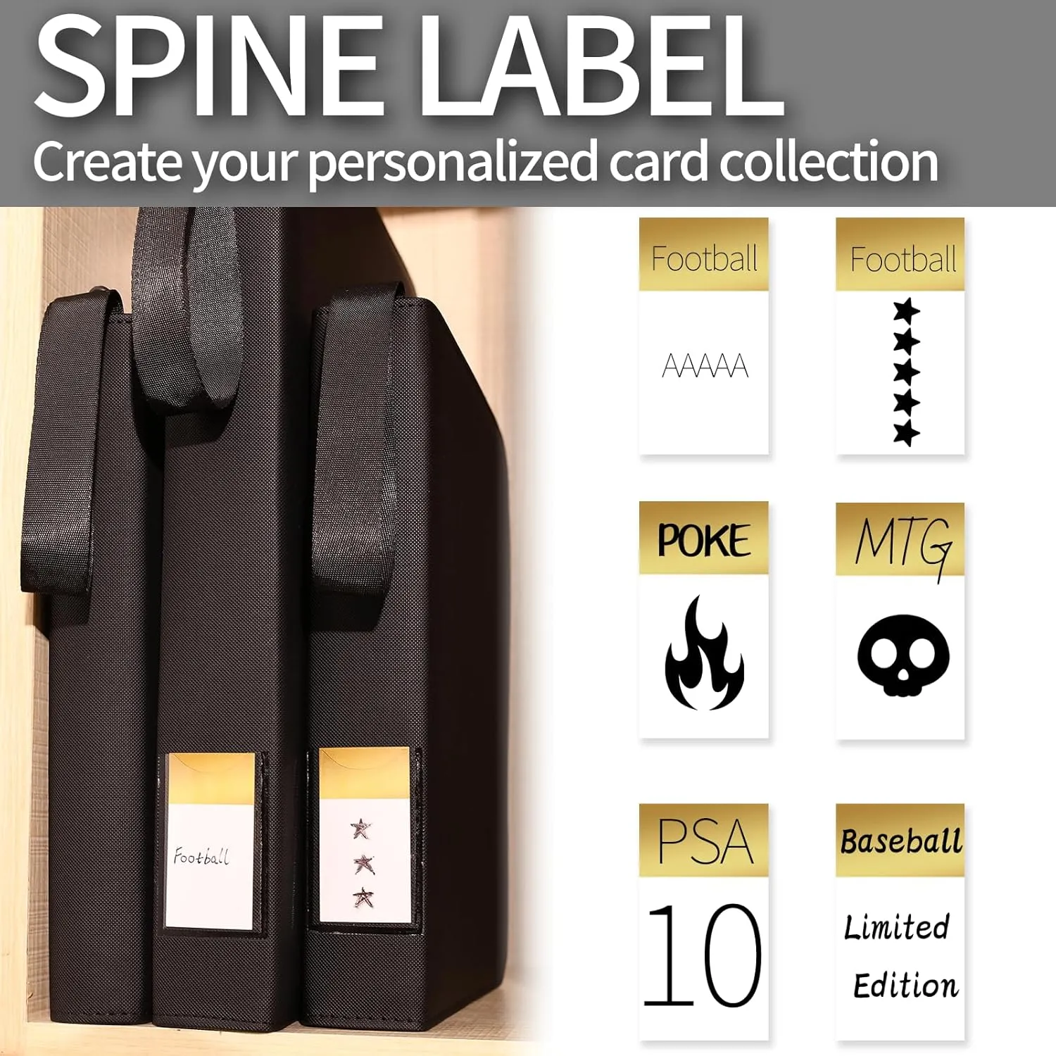 Toploader Binder 9 Pockets, Trading Card Binder Holder Albums Book For Sports, Trading, And Gaming Cards Black - Total 324 Pockets