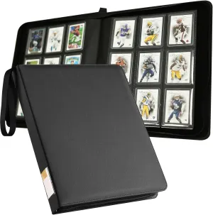 Toploader Binder 9 Pockets, Trading Card Binder Holder Albums Book For Sports, Trading, And Gaming Cards Black - Total 324 Pockets