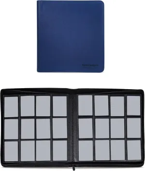 Toploader Binder, Holds 480 Cards,12 Pocket Top Loader Binder with double side Holders for Trading Cards or Sports Cards(Blue)