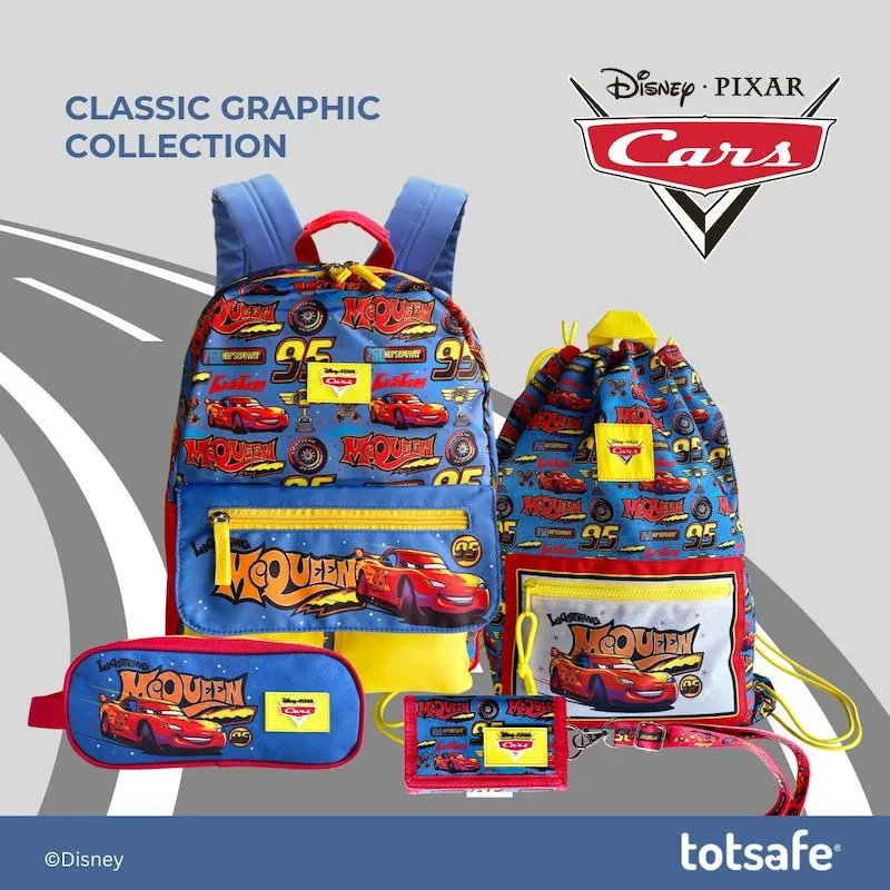 Totsafe Disney Classic Graphic Collection - Cars - Drawstring Backpack