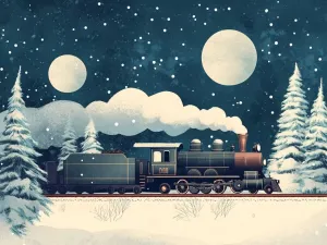 Train Paint by Numbers Kit for Adults Beginner, Snow Scene Paint by Numbers Kit for Adults with Frame 30x40cm Canvas Art, Oil Paintings Set with Brushes and Pigment, Room Decor, Men Gifts,Model442