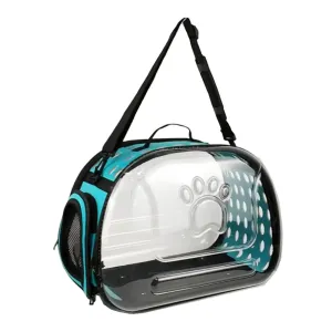 Transparent Cat Carrier Foldable Outdoor Pet Carry Bag for Dog Cat Crossbody Breathable Collapsible Travel Cat Carrier Bag