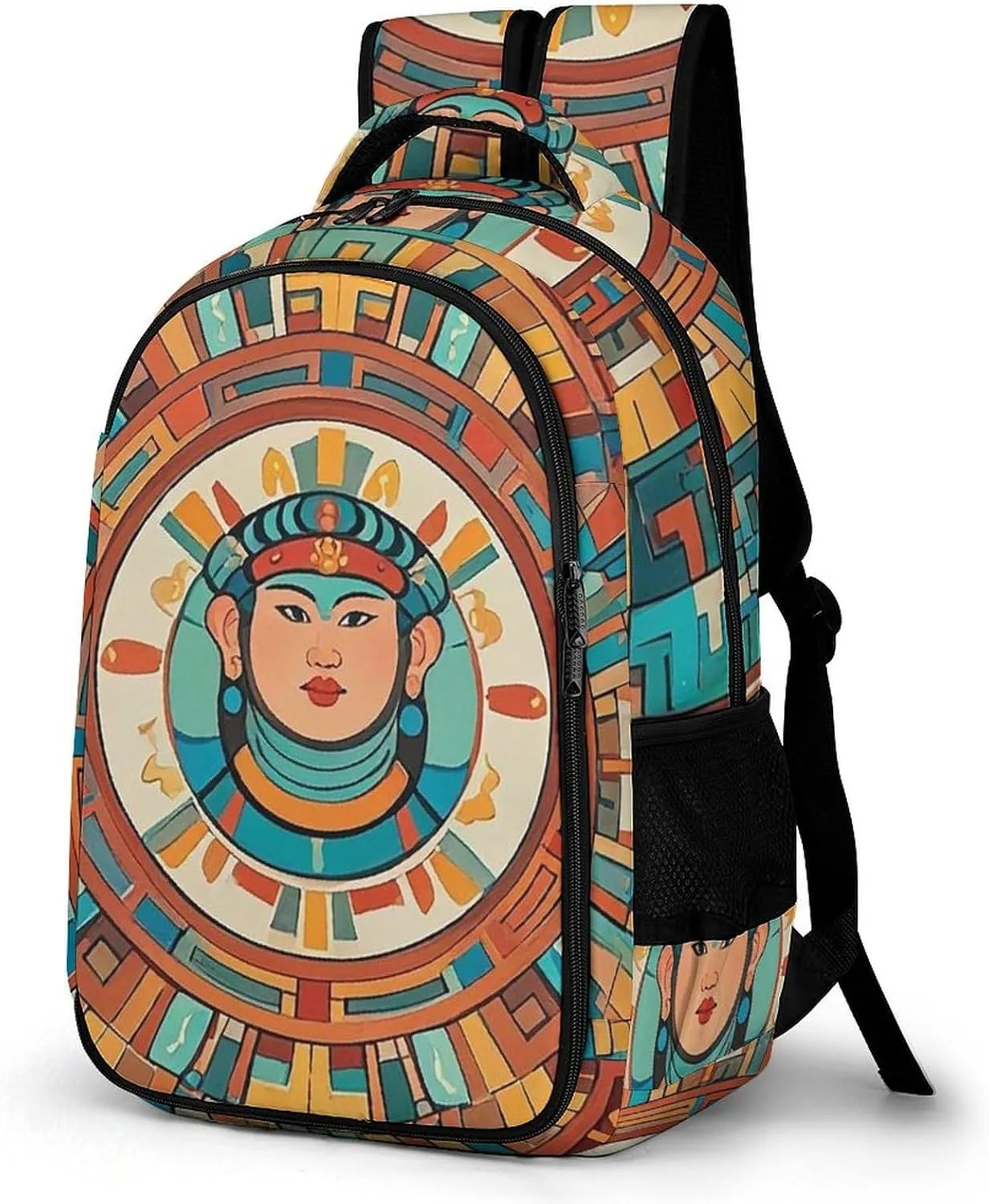 Travel Backpack for Women Men Patterns of Ancient Civilization Figures Laptop Backpack Large Bookbag Computer Bag for Hiking