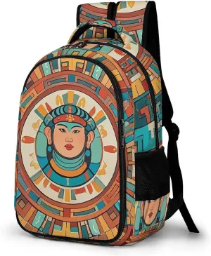 Travel Backpack for Women Men Patterns of Ancient Civilization Figures Laptop Backpack Large Bookbag Computer Bag for Hiking