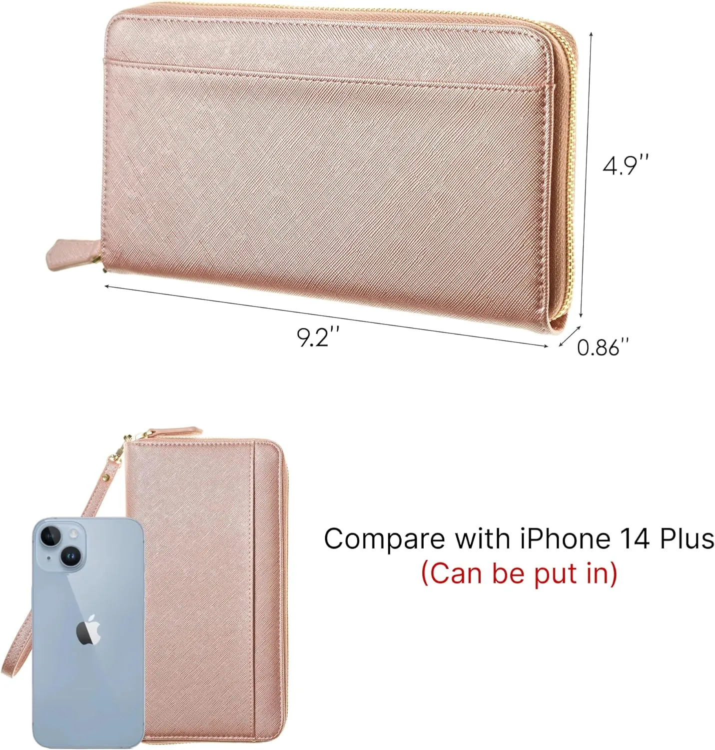 Travel Document Organizer - RFID Passport Wallet Case Family Holder Id Wristlet