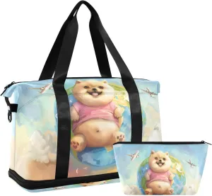Travel Duffel Gym Sports Luggage Bag Expandable Large Capacity Fat Dog Sports Bag for Women and Men