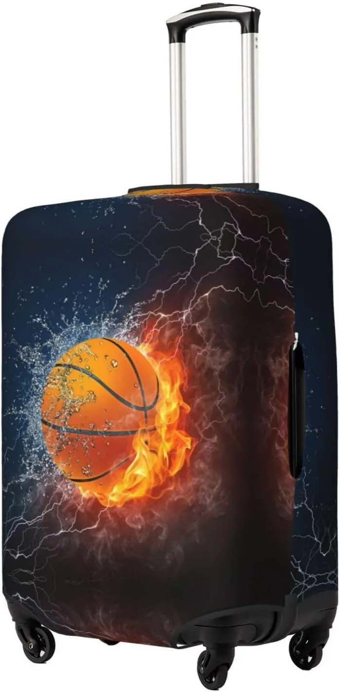 Travel Luggage Cover Suitcase Elastic Washable Basketball Suitcase Protector Bag,Spandex With Zipper Closure Baggage Covers,Small
