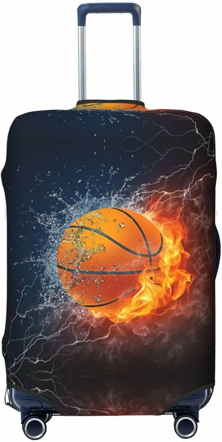 Travel Luggage Cover Suitcase Elastic Washable Basketball Suitcase Protector Bag,Spandex With Zipper Closure Baggage Covers,Small