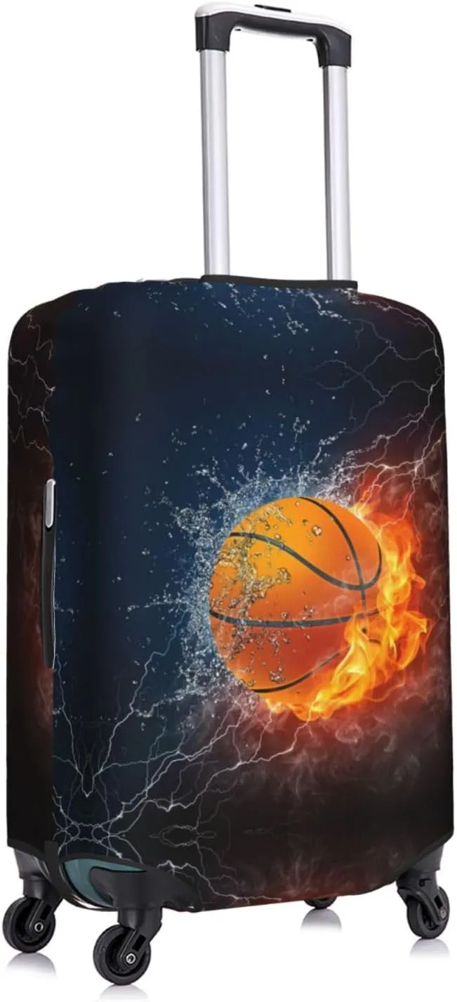 Travel Luggage Cover Suitcase Elastic Washable Basketball Suitcase Protector Bag,Spandex With Zipper Closure Baggage Covers,Small
